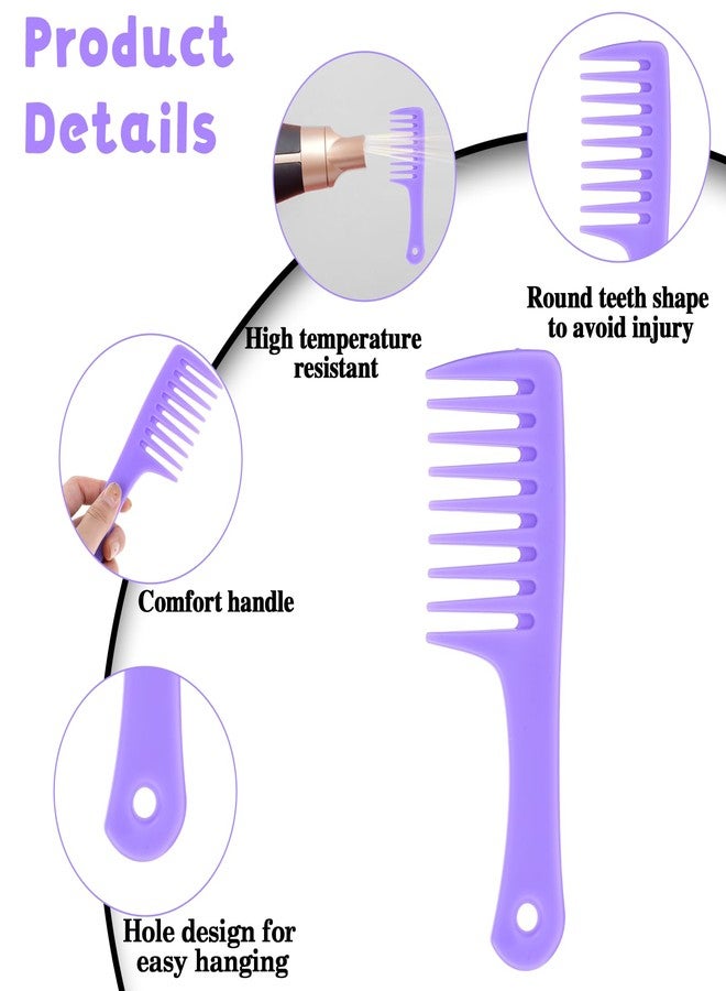 Styquenzer Mini Hair Comb Set, 2 Pack Small Wide Tooth Detangling Brush for Women Portable Travel Shower Comb Plastic Mini Curly Hair Brush Small Shower Combs for Long Short Hairs Wet or Dry (Black, Purple) - Image 2